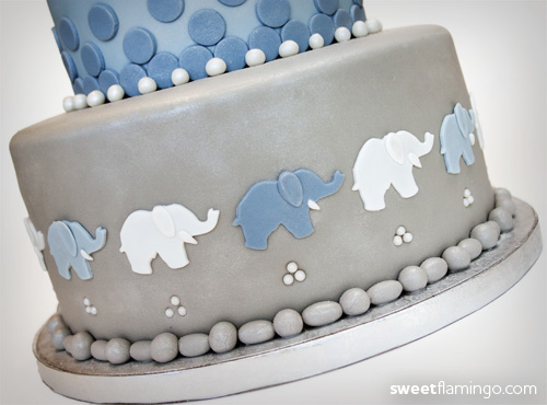 Baby Elephants For A New Mom Dad Sweet Flamingo Cake Co