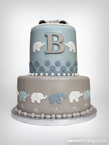 Baby Elephants For A New Mom Dad Sweet Flamingo Cake Co